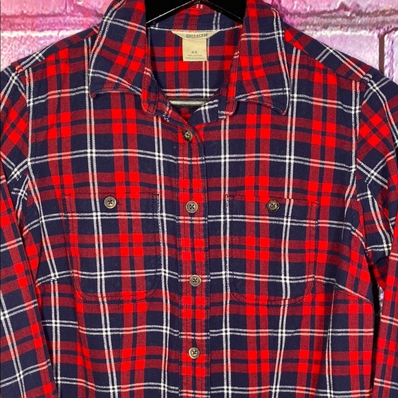 Duluth Classic Red Navy Plaid Men's Shirt Button Down Size XS - Picture 5 of 7